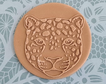 Timbro a rilievo con stampa leopardata safari per fondente, timbro acrilico per decorare biscotti, cupcake e torte.