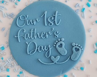 Fathers Day - embosser acrylic fondant stamp, debosser for cookies, cupcakes, and cake decorating