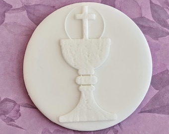 Chalice embosser acrylic fondant stamp, debosser for cookies, cupcakes, and cake decorating