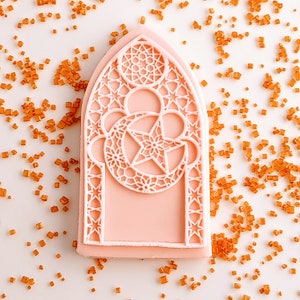 Ramadan Window Fondant Cookie Stamp and Cutter Set: Acrylic Embosser