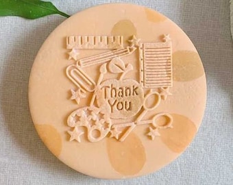 Timbro in acrilico per fondente "Grazie insegnante", per decorare biscotti, cupcake e torte.