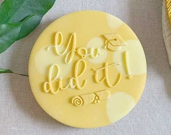 Timbro in acrilico per fondente "Grazie insegnante", per decorare biscotti, cupcake e torte.