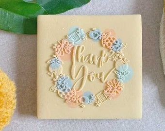 Timbro in acrilico per fondente "Grazie insegnante", per decorare biscotti, cupcake e torte.