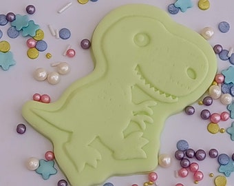 Baby Dino Fondant Stamp and Cutter Set: Acrylic Cookie Embosser
