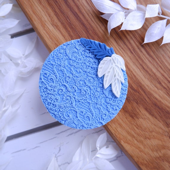 Lace Pattern embosser fondant stamp, acrylic embosser for cookies, cupcakes, and decorating debosser