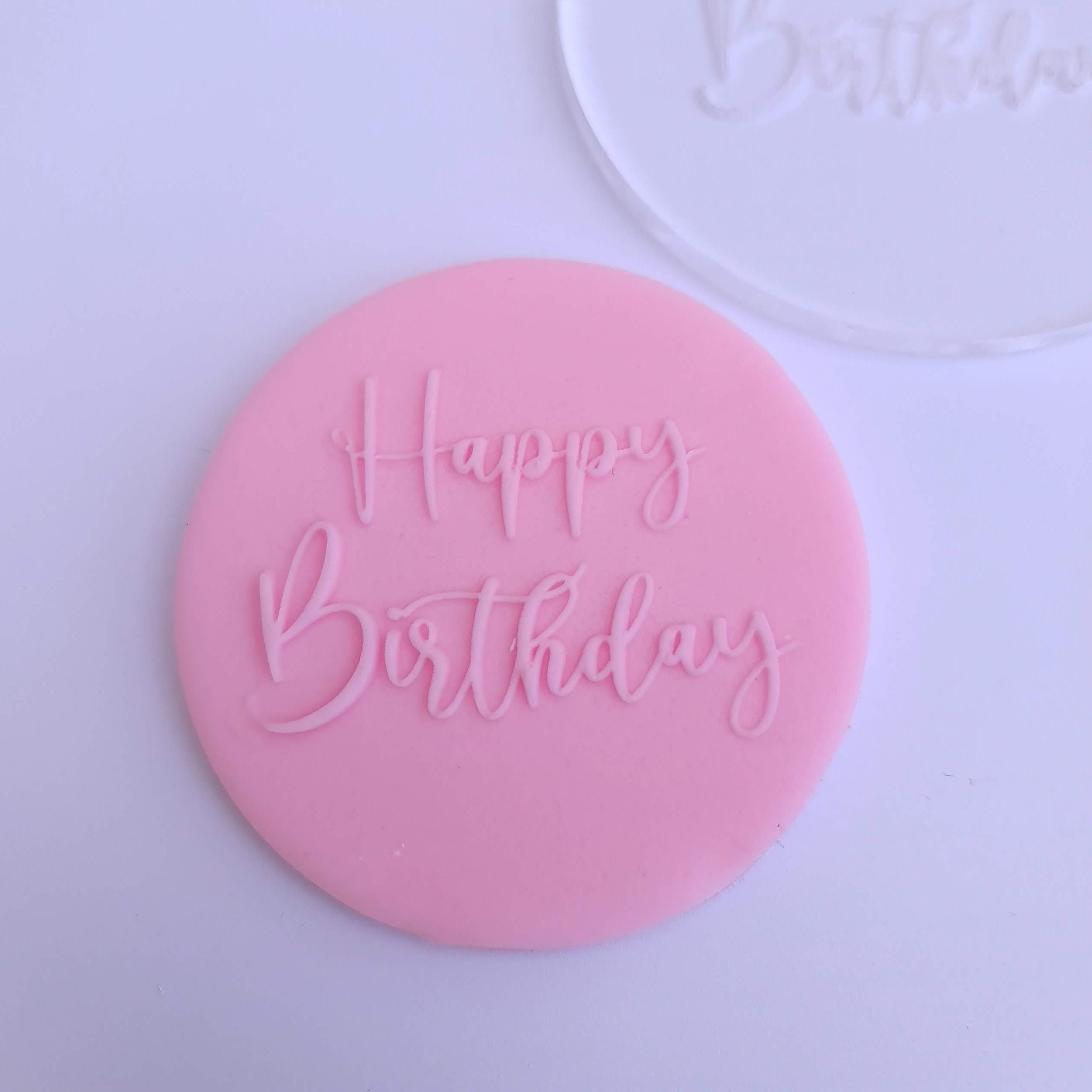 Happy Birthday embosser fondant stamp acrylic embosser for Etsy