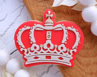 Coronation embosser fondant stamp, acrylic Debosser for cookies, cupcakes