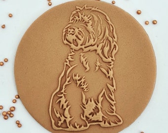 Cockapoo acrylic fondant stamp, embosser for cookies, cupcakes, and cake decorating debosser