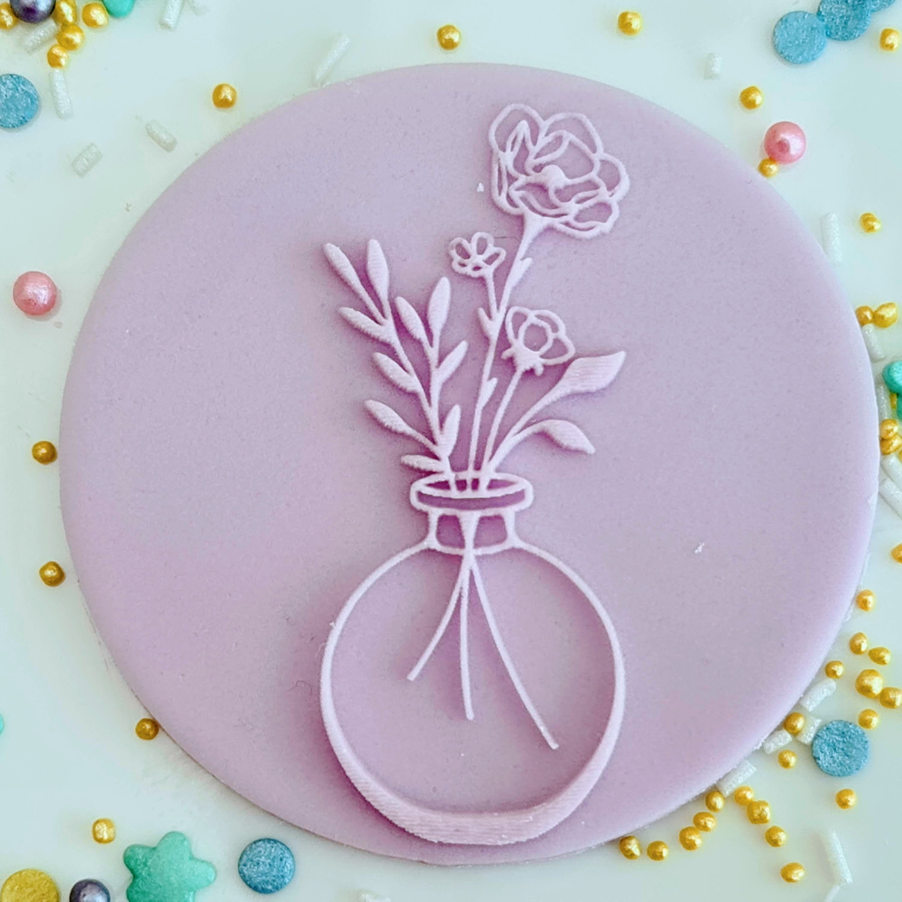 Flower Embosser Acrylic Fondant Stamp Debosser for Cookies Etsy UK