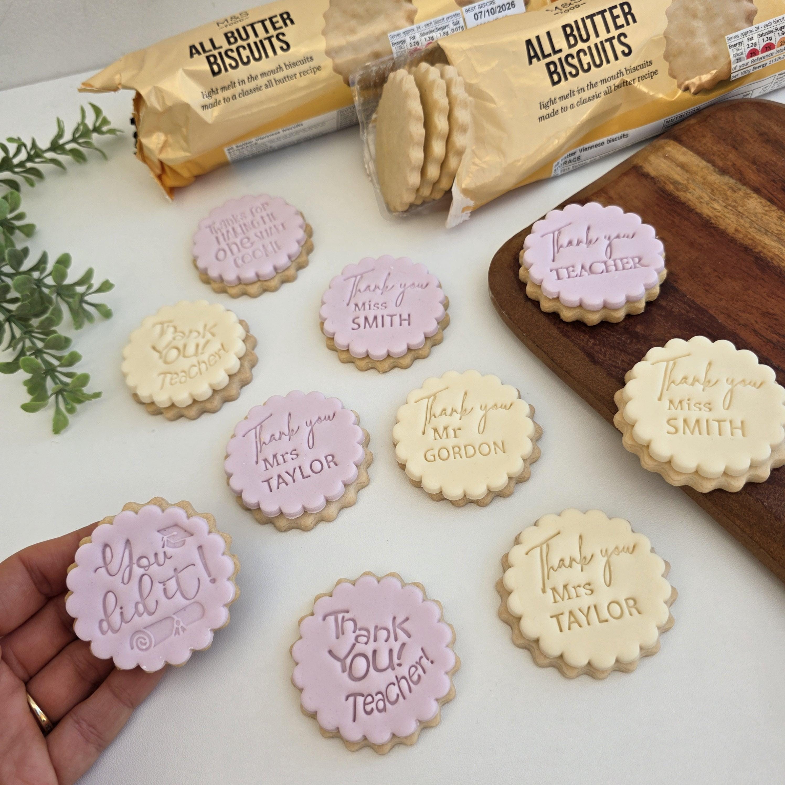 You Did It, Teacher Cookie Stamp – Graduation Gift Biscuit Embosser ...