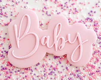 Baby Fondant Embosser & Cookie Cutter Set: Acrylic Cookie Stamp