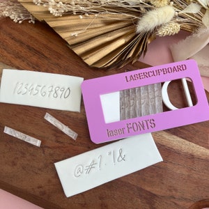 Guión gramática y números impresión acrílica estampadora fondant sello