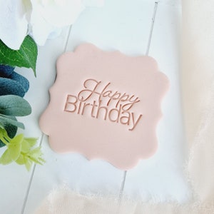 Happy Birthday impression embosser fondant stamp, acrylic Debosser for cookies, cupcakes