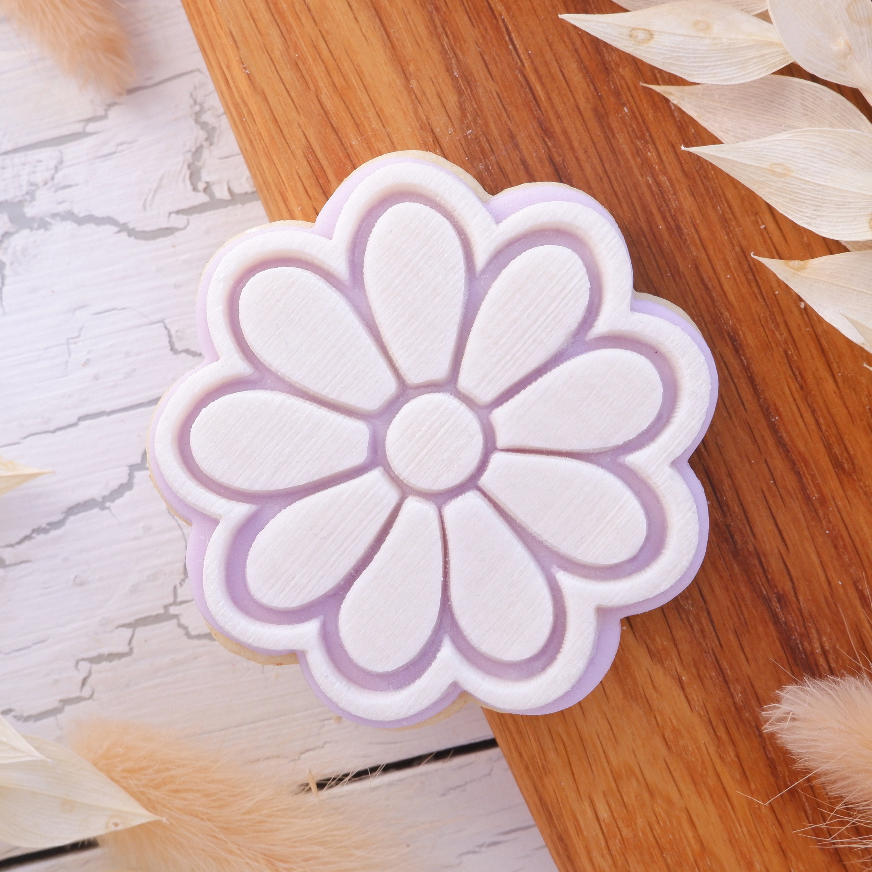 Rolling Pin for Clay and Dough Floral Pattern 