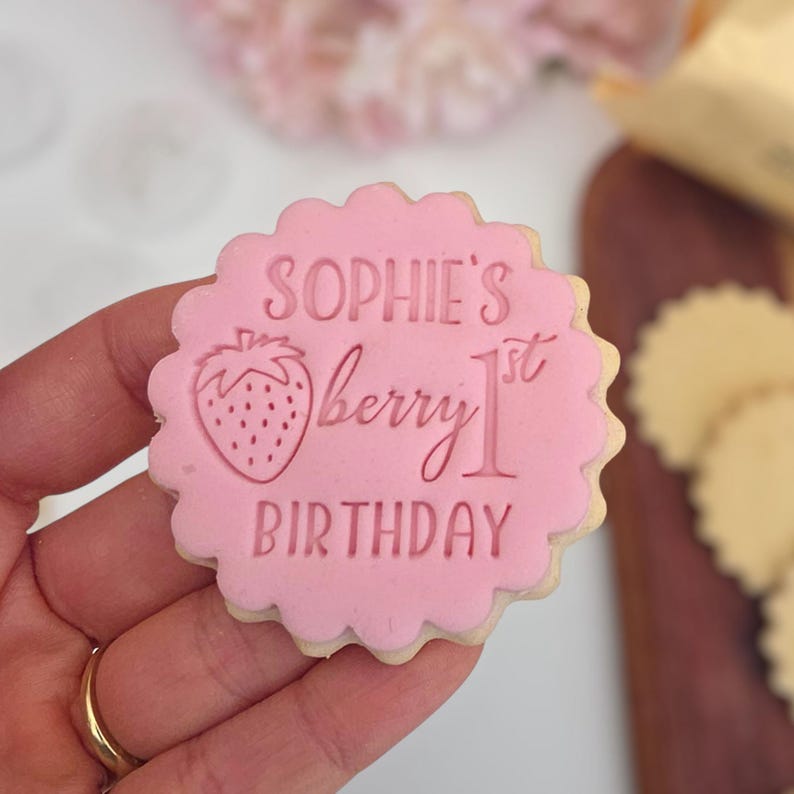 berry 1st birthday biscuits