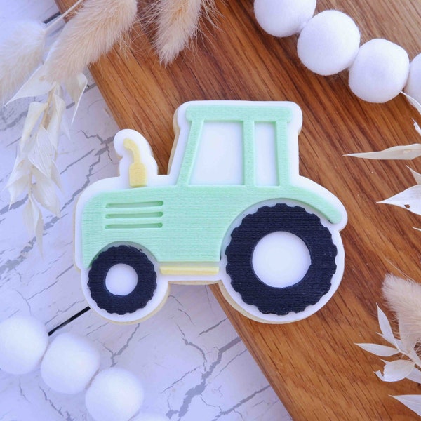 Tractor embosser fondant stamp, acrylic Debosser for cookies, cupcakesfondant stamp