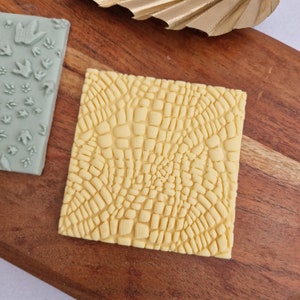 Reptile Pattern Acrylic Fondant Cookie Stamp: Dino Cookie & Cupcake