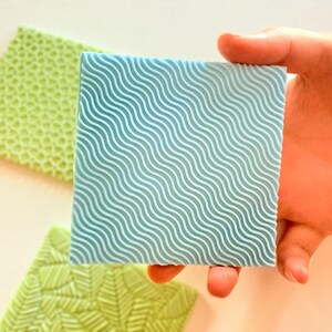 Waves  Pattern embosser fondant stamp, acrylic embosser for cookies, cupcakes, and decorating debosser