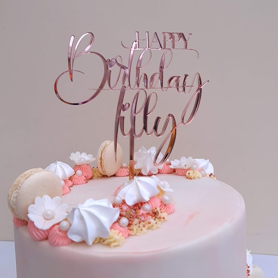 Acrylique Gâteau Topper Gâteau Outil de Décoration Cupcakes Joyeux  anniversaire