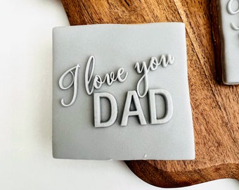 Fathers Day - embosser acrylic fondant stamp, debosser for cookies, cupcakes, and cake decorating