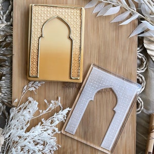 Timbro per fondente per goffratura marocchina e taglierina coordinata, incisore in acrilico per biscotti, cupcake e incisore per decorare torte