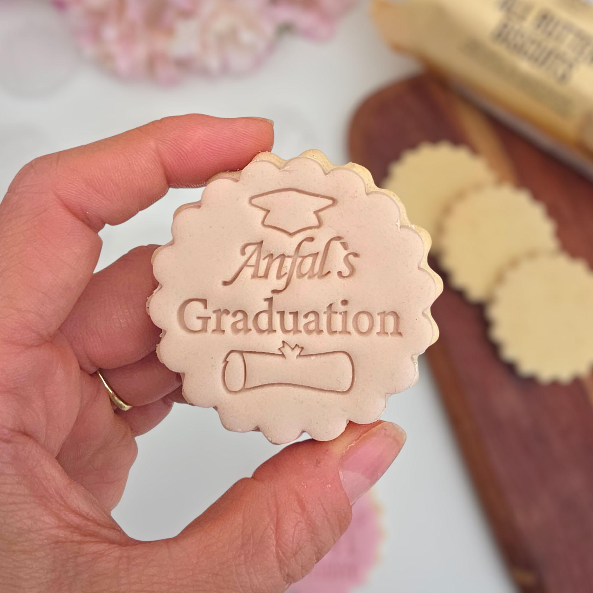 Customised Graduation Fondant Stamp Embosser Custom Personalised ...