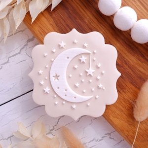 Moon embosser fondant stamp, acrylic Debosser for cookies, cupcakes