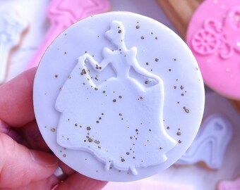 Princess acrylic debosser fondant stamp, for cookies, cupcakes and cake decorating
