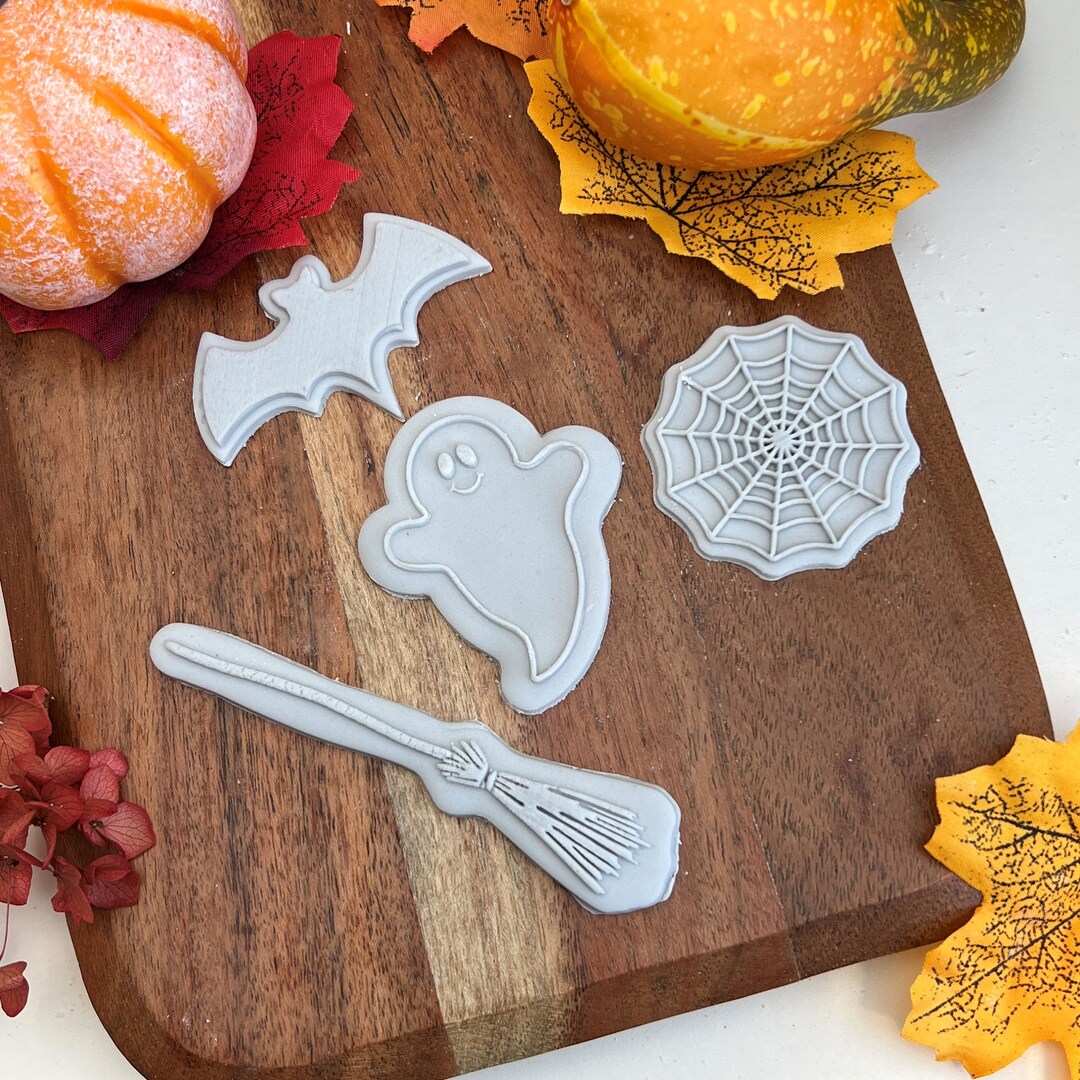 Halloween Embosser Fondant Stamp and Cutter, Acrylic Debosser for