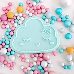 Ice Cloud Cookie Cutter and Fondant Embosser: Acrylic Debosser