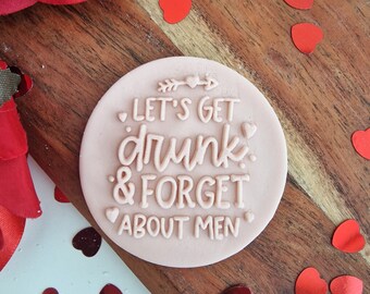 Galentines Day embosser fondant stamp, acrylic Debosser for cookies, cupcakes