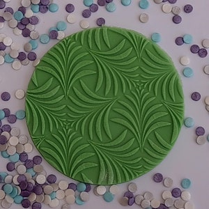 Leaves Pattern fondant stamp, acrylic embosser for cookies, cupcakes, and decorating debosser
