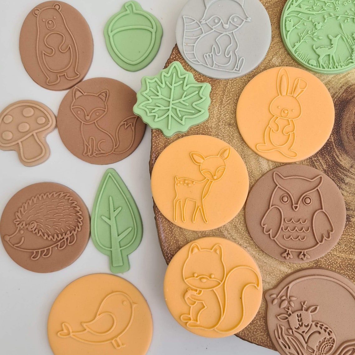 Woodland Embosser Fondant Stamp Acrylic Embosser for Cookies Etsy UK