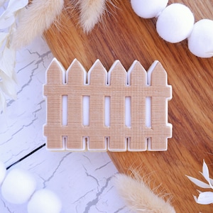 Fence cookie embosser stamp & cutter | Farm yard animals | birthday | clay stamp | acrylic stamp, fondant stamp, cookie stamp, cookie cutter