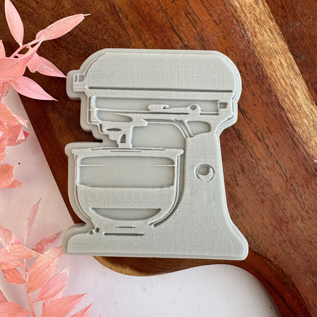 Stand Mixer Embosser Fondant Stamp With Matching Cutter Etsy