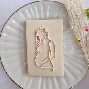 Mum to be stempel do fondantu z wykrawaczem, akrylowy wytłaczacz do ciasteczek i babeczek