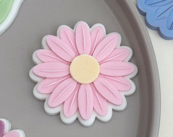 Daisy Fondant Cookie Stamp & Cutter Set: PLA 3D Printed Embosser