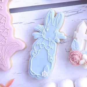Timbro per fondente Peter Rabbit, timbro per goffratura in acrilico per biscotti e cupcake.