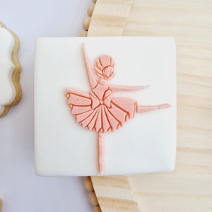 Ballerina embosser  acrylic fondant stamp, embosser for cookies, cupcakes, and cake decorating debosser