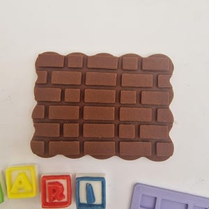 Super Mario klossmönster Fondant Kakstämpel och Utstickare Set: PLA Embosser