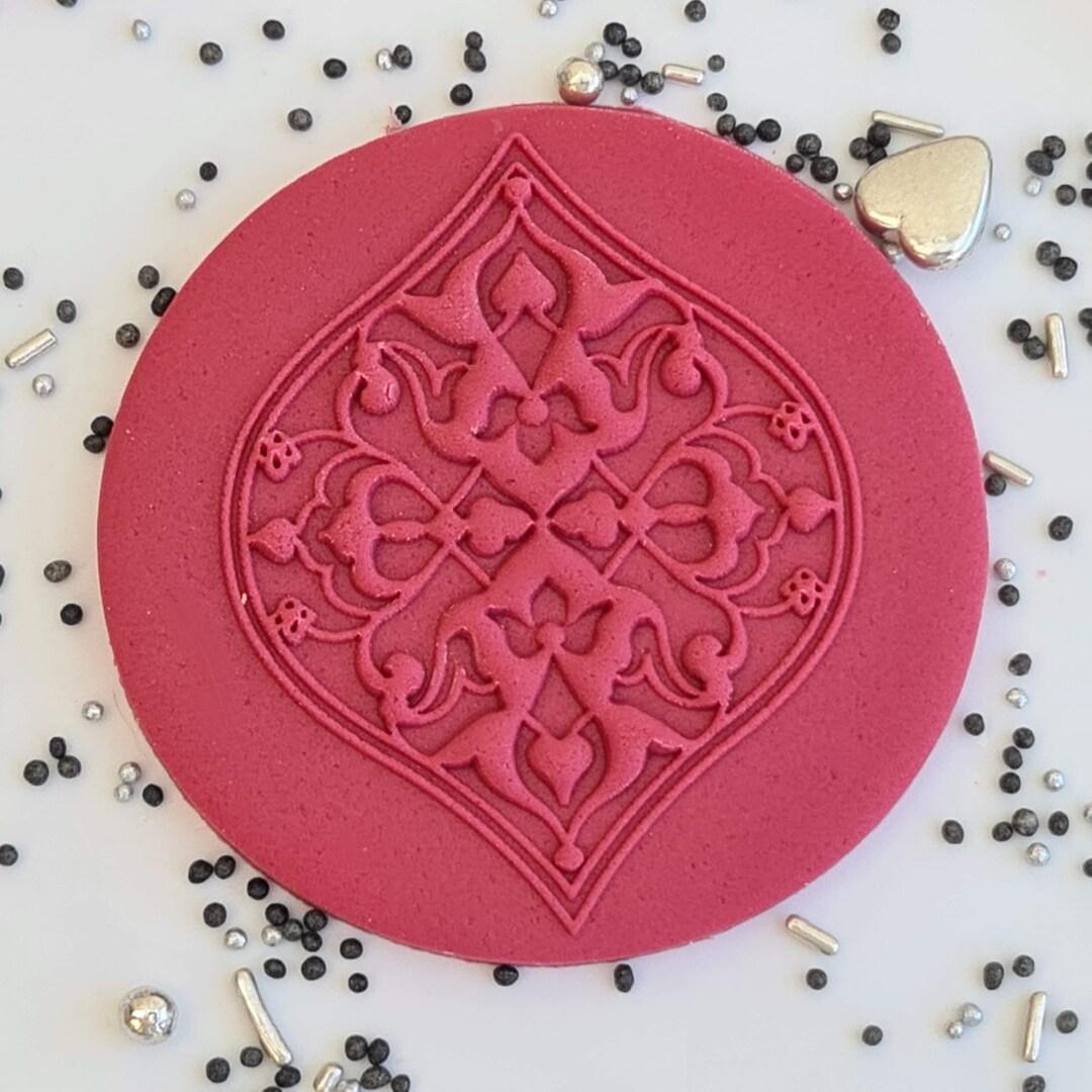 Eid Embosser Fondant Stamp, Acrylic Embosser for Cookies, Cupcakes, and
