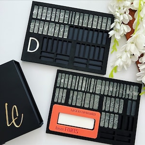 Complete Standard Font Set acrylic impression embosser fondant stamp