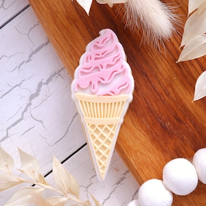 Eis Prägung, Fondant Stempel mit passendem Ausstecher, Acryl Prägestempel für Kekse, Cupcakes