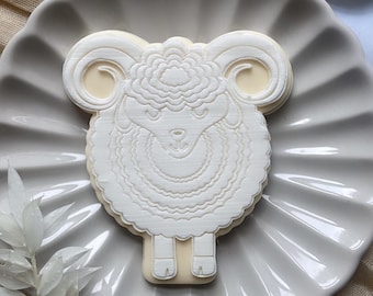 Eid Al Adha Mubarak Fondant Cookie Stamp with Cutter Set: Acrylic Embosser