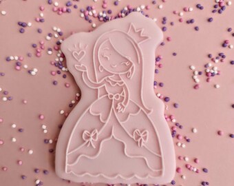 Princess acrylic debosser fondant stamp, for cookies, cupcakes and cake decorating