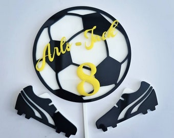 Fußball Geburtstag Cake Topper Set: Individueller Acryl-Topper