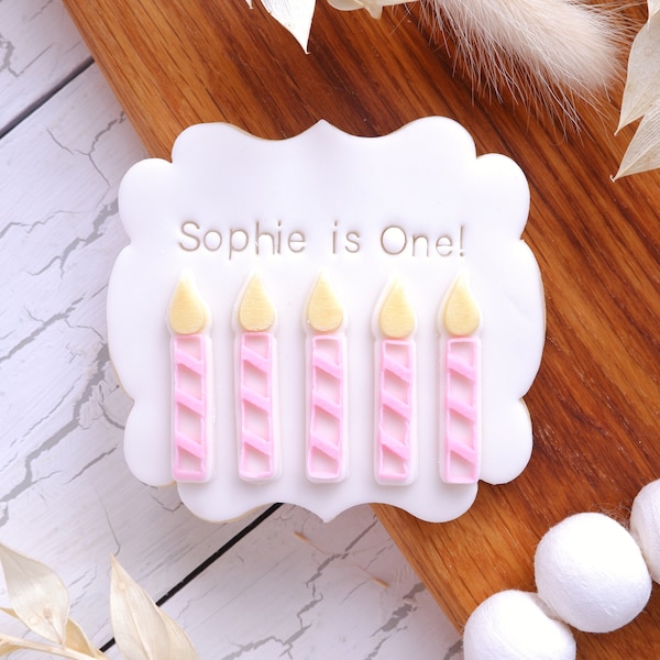 Candles embosser fondant stamp, acrylic Debosser for cookies, cupcakes