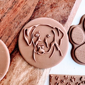 Labrador acrylic fondant stamp, embosser for cookies, cupcakes, and cake decorating debosser