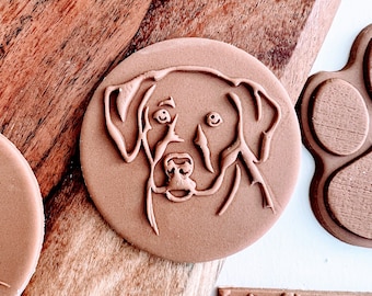 Labrador acrylic fondant stamp, embosser for cookies, cupcakes, and cake decorating debosser