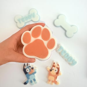 Dog Paw Print Fondant Cookie Stamp & Cutter Set: PLA 3D Printed Biscuit Embosser